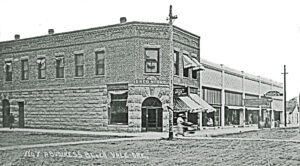drug store hardware store, and a saddle shop BW